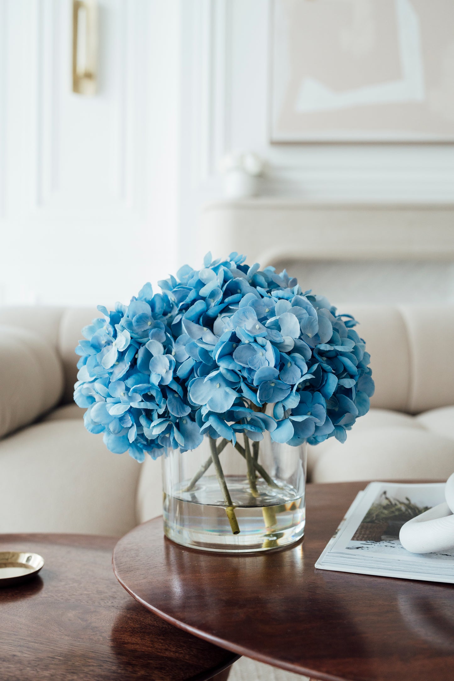 Blue Glass Hydrangeas