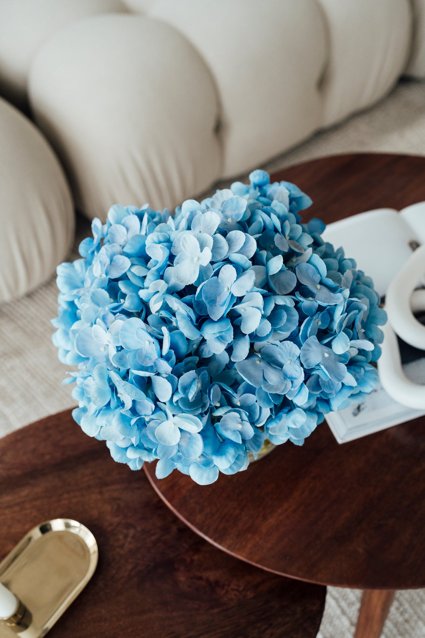 Blue Glass Hydrangeas
