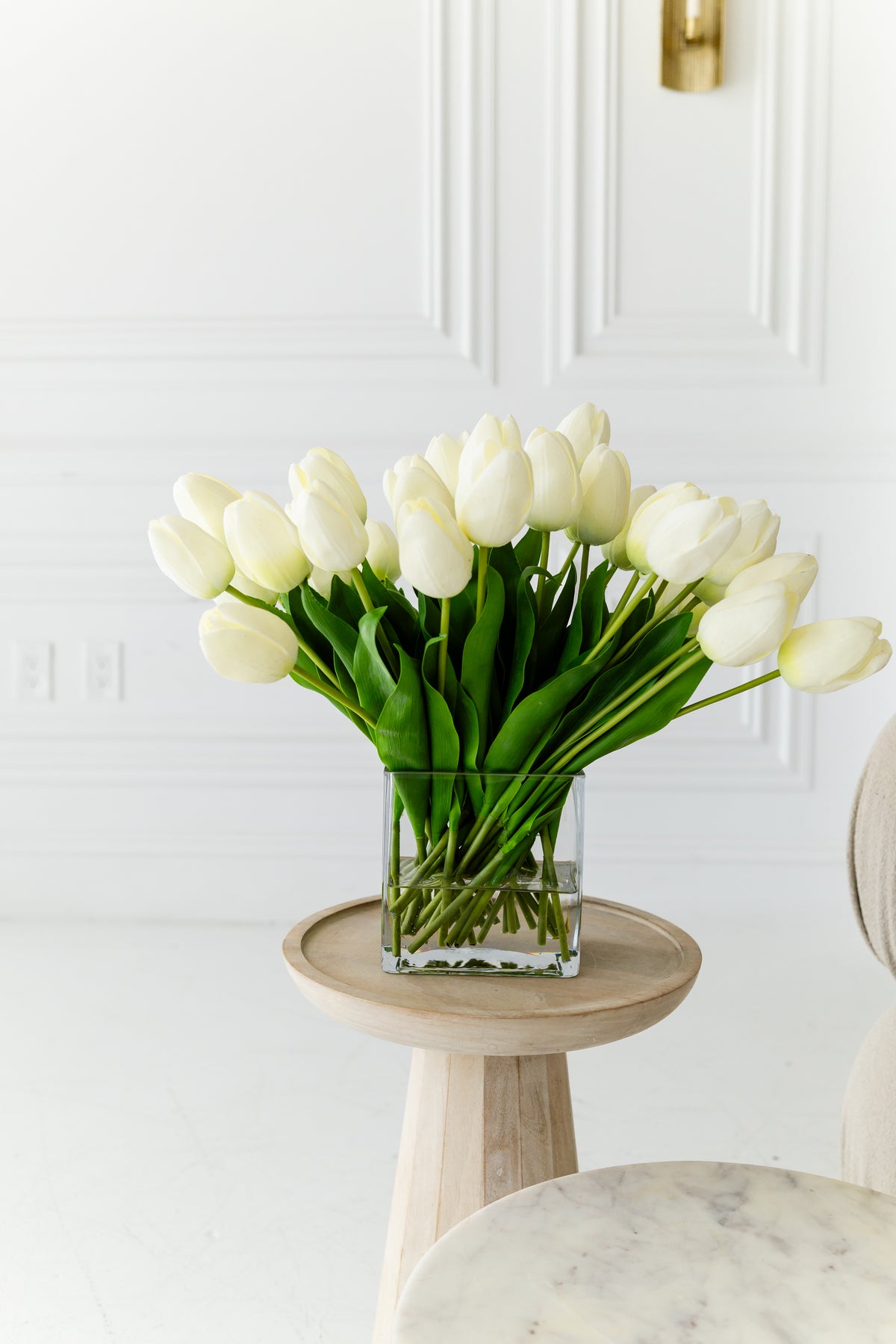 The Élodie Real-Touch Tulips in Glass