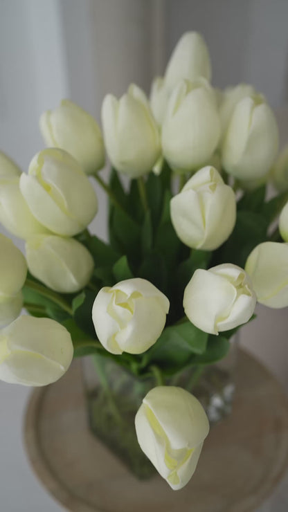 The Élodie Real-Touch Tulips in Glass