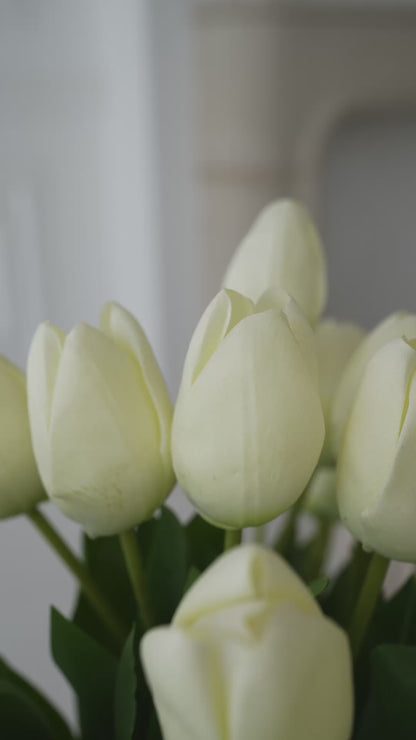 The Élodie Real-Touch Tulips in Glass