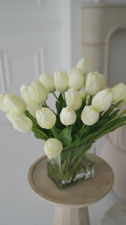 The Élodie Real-Touch Tulips in Glass